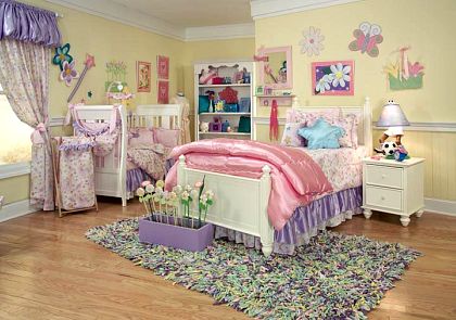 Shared Kids Room Design, Toddler and Baby Room Decor, Kid Art